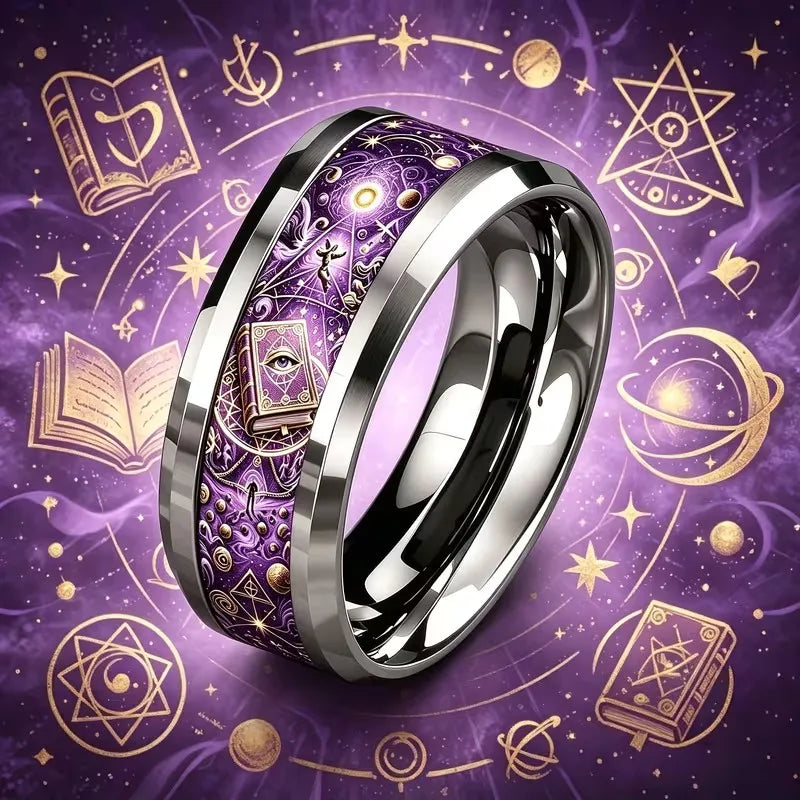Bague Grimoire - Bijou Mystique Style Sorcellerie Vintage