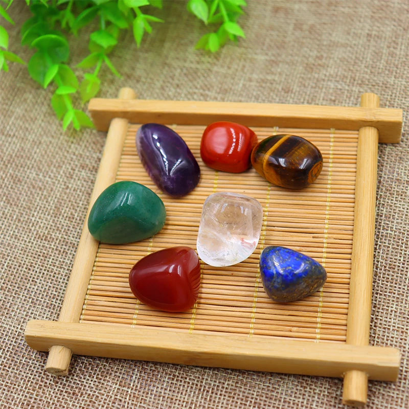 Coffret Cristaux Chakra - Pierres Polies pour Reiki et Méditation