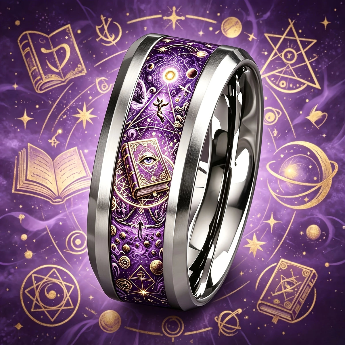 Bague Astrologie & Runes - Bijou Vintage Ciel Étoilé