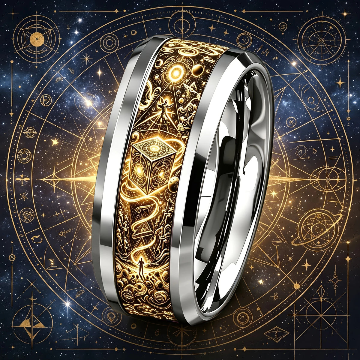Bague Grimoire - Bijou Mystique Style Sorcellerie Vintage