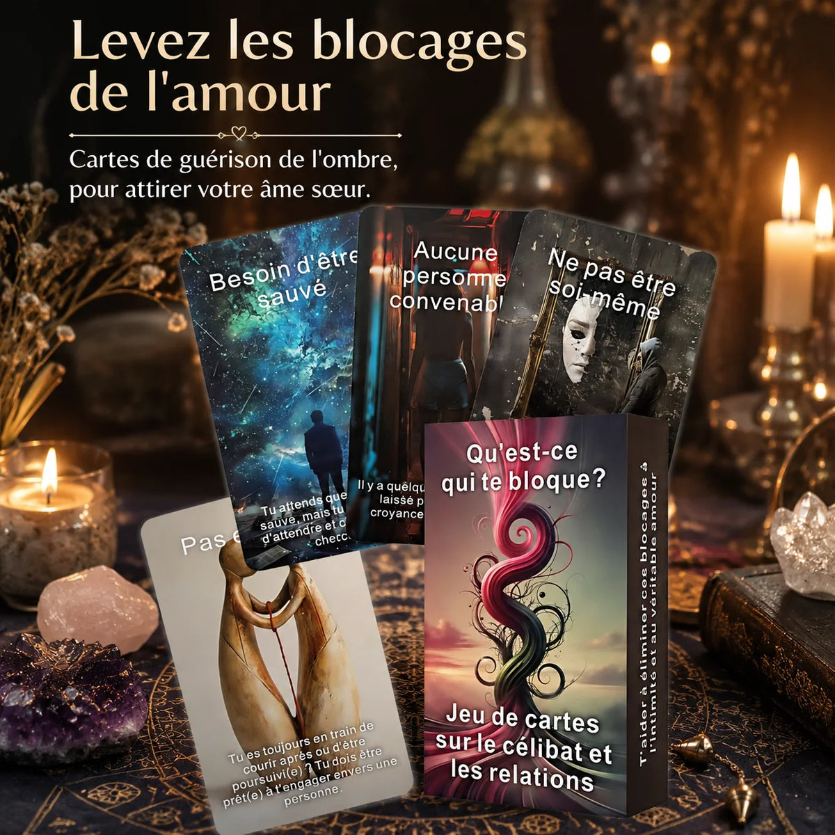 Tarot Amour et Relations - 80 Cartes pour Célibataires en Français